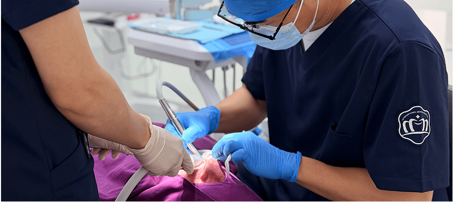 Dental team providing comfortable care under general anesthesia