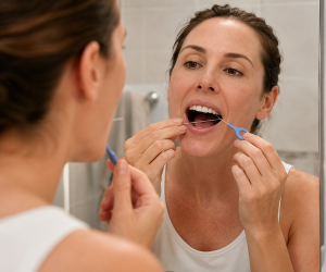 how to floss dental bridge