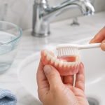 how to remove plaque from dentures